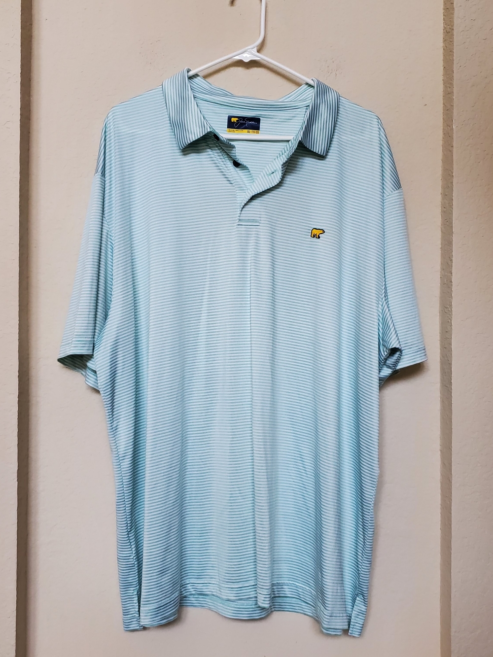 Jack Nicklaus Golden Bear Striped Golf Polo Shirt.  Size XXL
